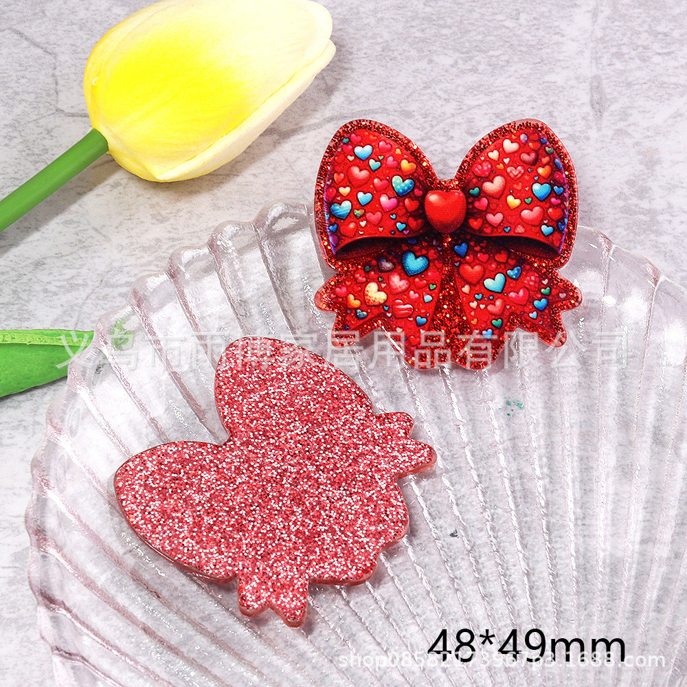 Wholesale 10pcs New loose powder butterfly bag acrylic cute things DIY patch accessories